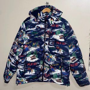Polo Ralph Lauren Water Repellent Idaho Ski Valley 700 Down Puffer Jacket Men XL